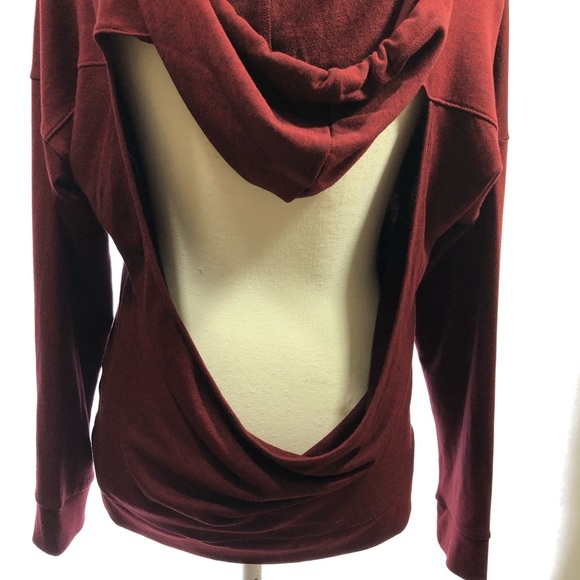 Onzie hoodie burgundy jacket one size open back - Picture 7 of 7